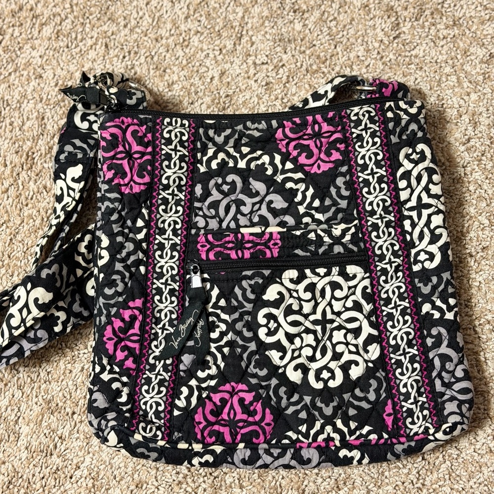 Vera Bradley Black and Pink Crossbody Bag